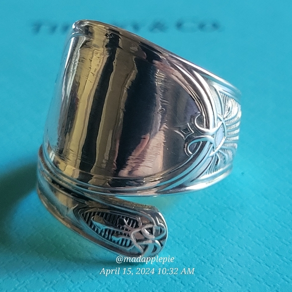 1867 Tiffany & Company/ John Polhamus Spoon Ring in Sterling Silver Luxury #50 - Picture 6 of 17